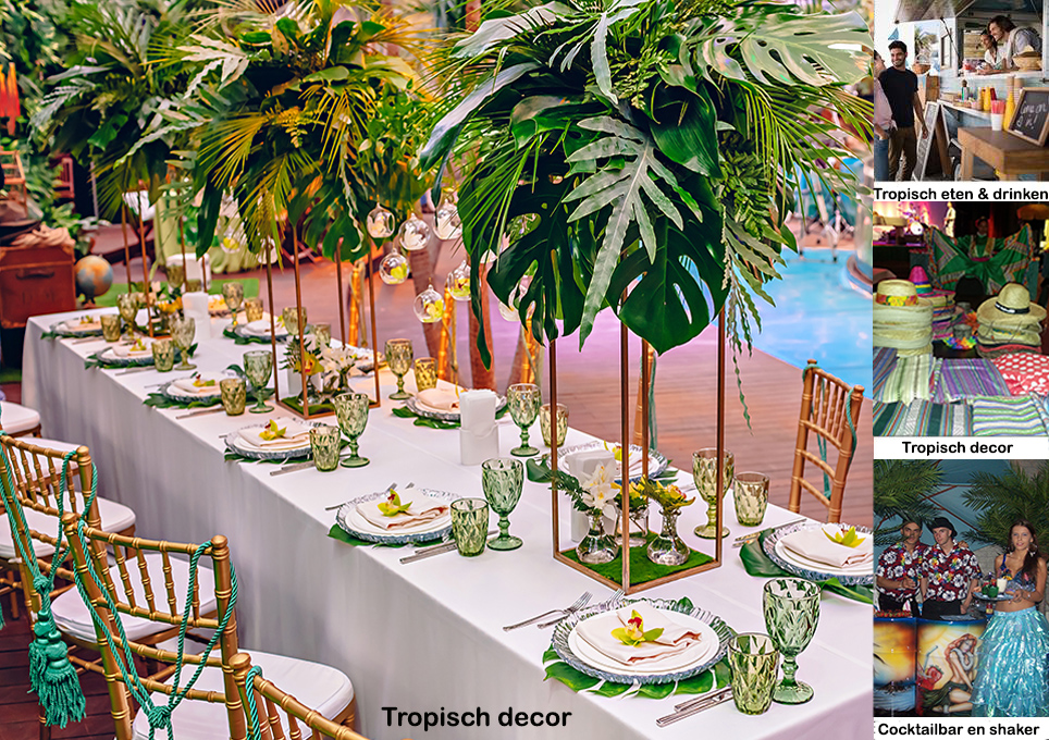 Decor tropische themafeest